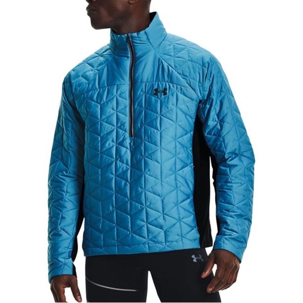 Under Armour Men's ColdGearÂ® Reactor Doppler Hybrid Jacket Jacket Blue Black XL